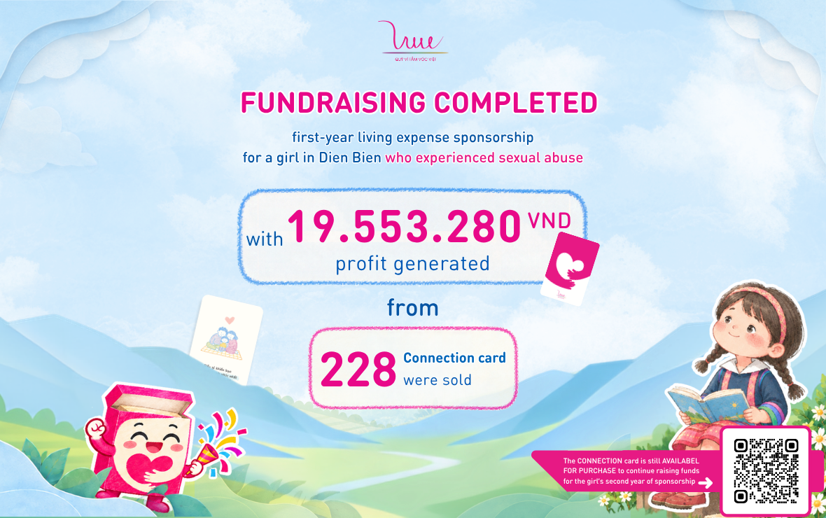 Fundraising completed: first-year living expense sponsorship for a girl from Đien Bien, made possible by the love behind the Connection card
